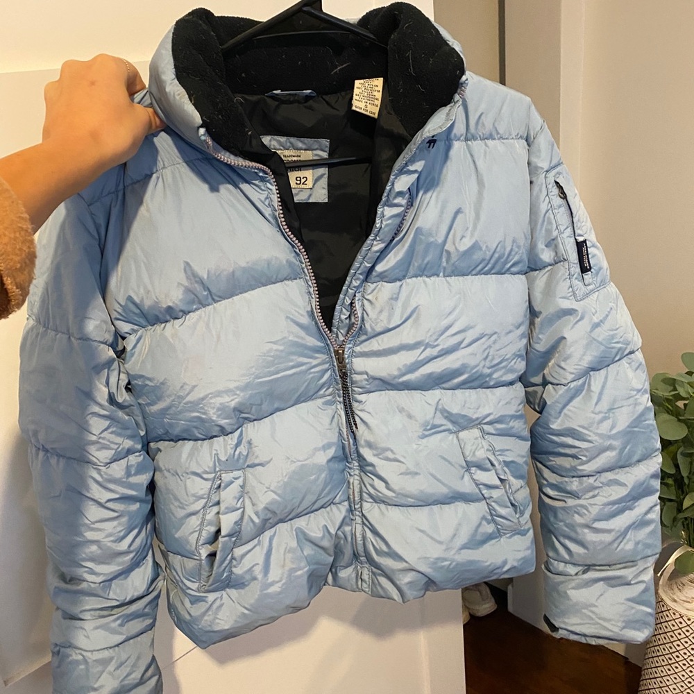 Light blue puffer jacket